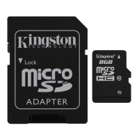 Kingston Micro SecureDigital 8Gb  SDHC class 10 (SDC10/8GB) + SD адаптер