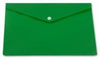 БЮРОКРАТ Конверт на кнопке, A4, 0,18 мм, зеленый