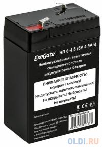 Exegate EX282949RUS EX282949RUS Аккумуляторная батарея HR 6-4.5 (6V 4.5Ah), клеммы F1