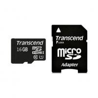 Transcend TS16GUSDU1 microSDHC, 16Гб, Class 10, + adapter