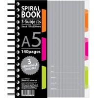 Attache Selection Бизнес-тетрадь "Spiral Book", А5, 140 листов, клетка, цвет обложки серый