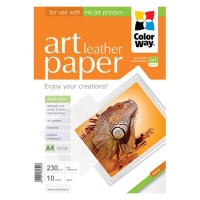 ColorWay Фотобумага  ART глянцевая, Фактура: кожа, А4, плотность: 230 г/м2, 10 листов