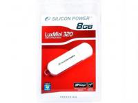 Silicon Power Внешний накопитель 8GB USB Drive &lt;USB 2.0&gt; LuxMini 320 White