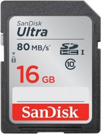 Sandisk Ultra SDHC Class 10 UHS-I 80MB/s 16GB