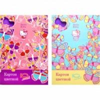 Action! Набор цветного мелованного картона "Hello Kitty", А4, 10 листов, 10 цветов