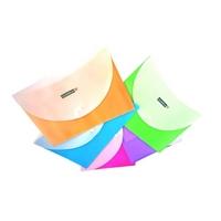 Index Папка-конверт "Colourplay" с кнопкой, горизонтальная, 2 отделения, ассорти 5 цветов