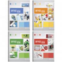 OfficeSpace Комплект тетрадей на гребне "Офис. Яркие краски", А4, 96 листов, клетка (4 тетради в комплекте) (количество товаров в комплекте: 4)