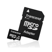 Transcend Micro SecureDigital 2Gb  + адаптер SD (TS2GUSD)