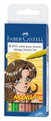Faber-Castell Ручки капиллярные "Manga", профессиональные, 6 цветов