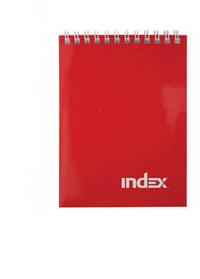 Index Блокнот "Index", на гребне, красный, А6, 40 листов в клетку