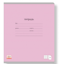 Полиграфика Тетрадь школьная "Классика", 24 листа, клетка, розовая