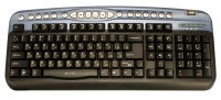 Oklick Middle Multimedia Keyboard Black-Blue PS/2