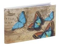 Eshemoda Визитница "Голубые бабочки", 16 кармашков, 10,5х7 см