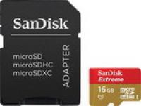 Sandisk microSDHC 16 Gb Class 10 Extreme + adapter SDSDQXL-016 G-G 46 A