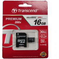 Transcend 16GB microSDHC Class 10 microSDHC, 16Гб, Class 10