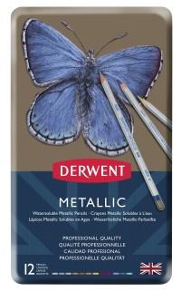 Derwent Набор цветных карандашей "Metallic", 12 цветов