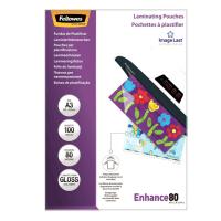 Fellowes Пакетная пленка для ламинирования   A3, 303 x 426 мм, Глянцевая, 80 мкм, 100 шт