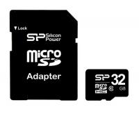 Silicon Power microSDHC Class 10 32GB + Adapter