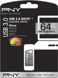 PNY Флешка USB 64GB T3 Attache FDI64GT330-EF серебристый