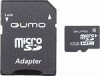 QUMO MicroSDHC 32 GB Сlass 10 UHS-I,3.0 с адаптером SD