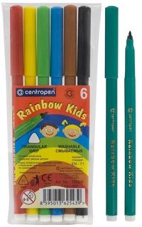 Centropen Фломастеры "Rainbow Kids", 6 цветов