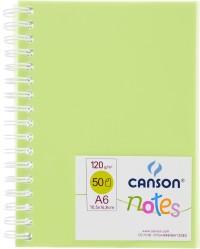 Canson Блокнот на спирали "Notes", А6, 50 листов, зеленый