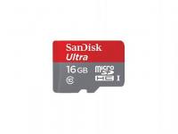 Sandisk Карта памяти Micro SDHC 16Gb Class 10 + адаптер SDSQUNC-016G-GN6IA