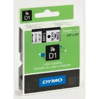 DYMO Картридж для этикет-принтеров LM150, LP350, PC II (9 мм x 7 м, белая лента, черный шрифт)