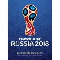 Официальная лицензионная продукция Чемпионата мира по футболу FIFA 2018 в России™ Бизнес-блокнот "Чемпионат мира по футболу 2018. Эмблема", синий, А6, 80 листов