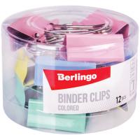 Berlingo Зажимы для бумаг, 32 мм, 12 штук, цветные