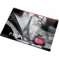 PANTA PLAST Папка на молнии, полноцветная "Париж", А4, 120 листов