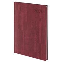 BRAUBERG Еженедельник датированный на 2020 год "Wood", А4, 64 листа, цвет обложки бордовый