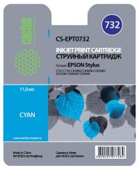 Cactus cs-ept0732 совместимый голубой для epson stylus с79/ c110/ сх3900/ cx4900 (11,4ml)