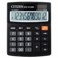 CITIZEN Калькулятор бухгалтерский "SDC812B", 12 разрядов, черный