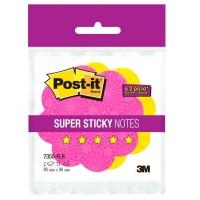 3M Блок-кубик фигурный Post-it Super Sticky "Цветы", 2 цвета по 75 листов