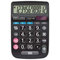 Staff Калькулятор настольный &quot;DC-999S-12&quot;, большие кнопки, 12 разрядов, двойное питание, 160x106 мм