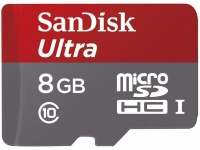 Sandisk Ultra microSDHC Class 10 8GB (SD адаптер) 48MB/s (SDSDQUAN-008G-G4A)