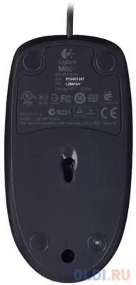 Logitech Мышь проводная M90 чёрный USB