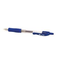 LITE Ручка гелевая автоматическая "Lite", 0,5 мм, синяя, резиновый грип