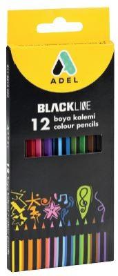 Adel Карандаши цветные "Blackline", 12 цветов