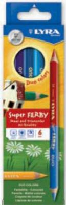LYRA Двусторонние цветные карандаши "Superferby", 6 штук, 12 цветов