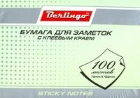 Berlingo Бумага для заметок "Berlingo" с клеевым краем, 100 листов, 76х102 мм (зеленая)