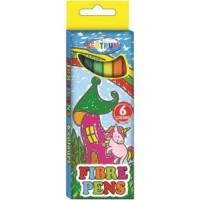 CENTRUM Фломастеры "Fibre Pens", 6 цветов