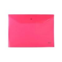 Hatber Папка-конверт пластиковая на кнопке, А4, 180 мкм, красная (без единичного штрихкода). Упаковка 10 штук (количество товаров в комплекте: 10)
