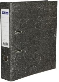 OfficeSpace Комплект папок-регистраторов "Мрамор", цвет: черный, с металлическим кантом (в комплекте 10 штук) (количество товаров в комплекте: 10)