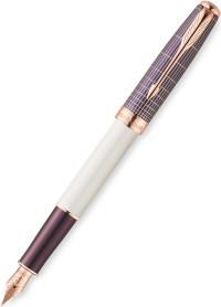 Parker Ручка перьевая "Sonnet Contort Purple Cisele", жемчужный лак, позолоченные детали, синие чернила, F