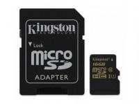 Kingston Карта памяти Micro SDHC 16GB Class 10 SDCA10/16GB + адаптер SD