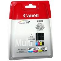 Canon Картриджи струйные "CLI-451 CMYK 6524B004", 4 штуки (количество товаров в комплекте: 4)