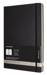 Moleskine Еженедельник "Pro Vertical", черный, 160 страниц, A4