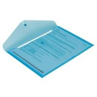 ATTACHE Папка-конверт с кнопкой, А4, прозрачный синий